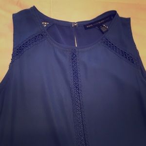 WHBM Blue Sleeveless Top